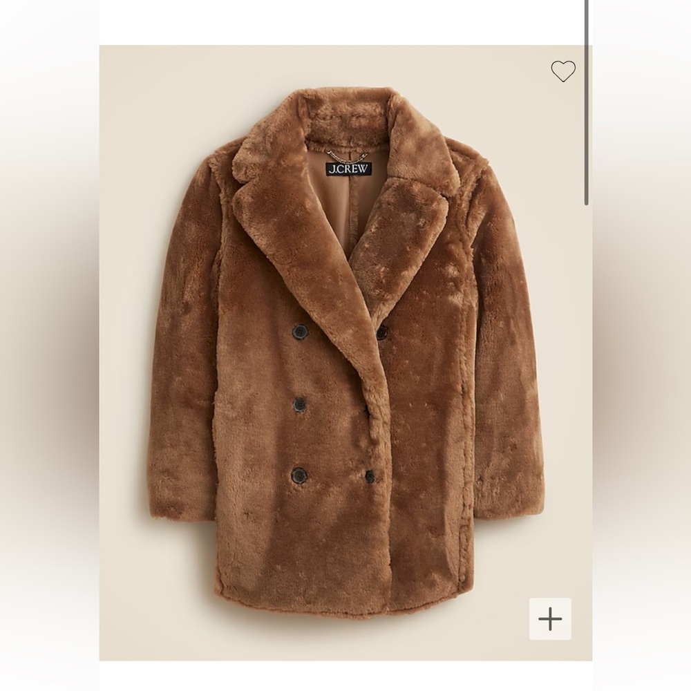 J Crew Faux Fur Peacoat